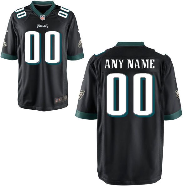 Youth Philadelphia Eagles Custom Alternate Black Game NFL Jersey